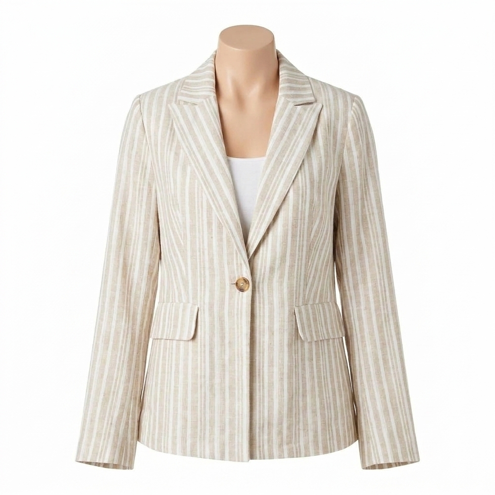 NEW COCO + CARMEN sydney striped blazer in natural